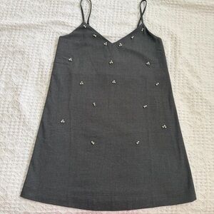 House of Harlow 1960 Gray embellished A-line mini dress with rhinestones Size S